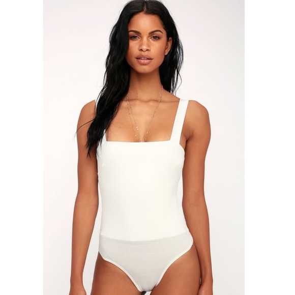 Lulus Basics Symbolize White Sleeveless Bodysuit - Picture 3 of 10
